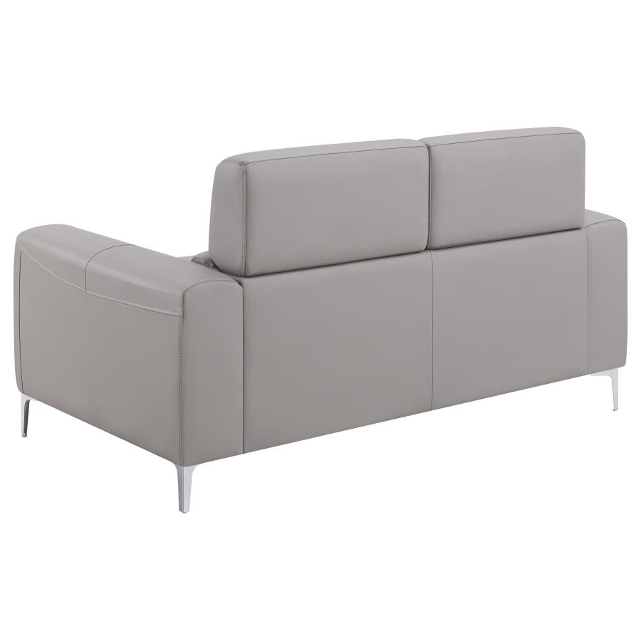 Glenmark Grey Loveseat - furniture place usa