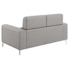 Glenmark Grey Loveseat - furniture place usa