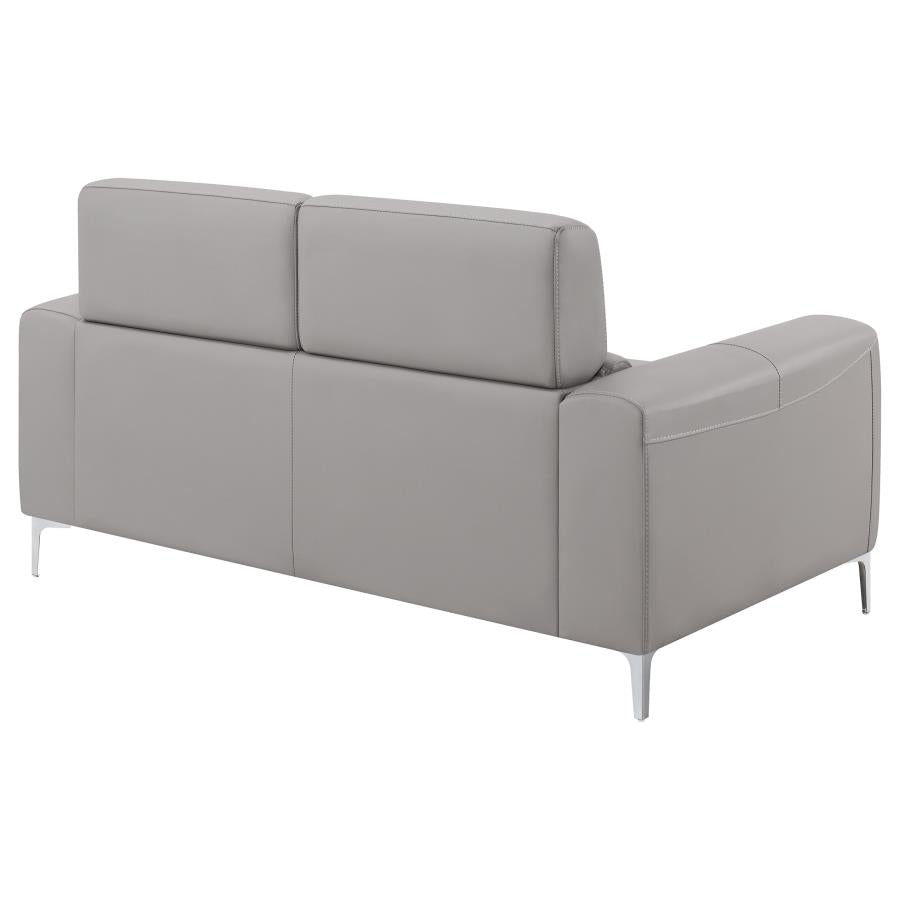 Glenmark Grey Loveseat - furniture place usa