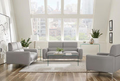 Glenmark Grey Loveseat - furniture place usa