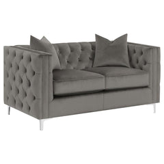 Phoebe Grey 2 Pc Sofa Set - furniture place usa