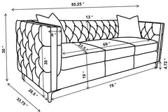 Phoebe Grey 3 Pc Sofa Set - furniture place usa