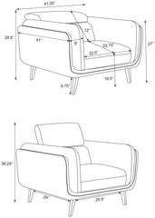 Shania Black Chair - furniture place usa