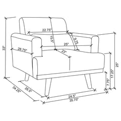 Blake Grey Chair - furniture place usa