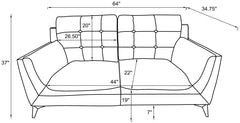 Moira Black 2 Pc Sofa Set - furniture place usa