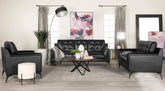 Moira Black 3 Pc Sofa Set - furniture place usa