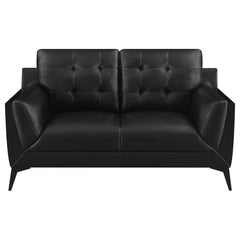 Moira Black 3 Pc Sofa Set - furniture place usa