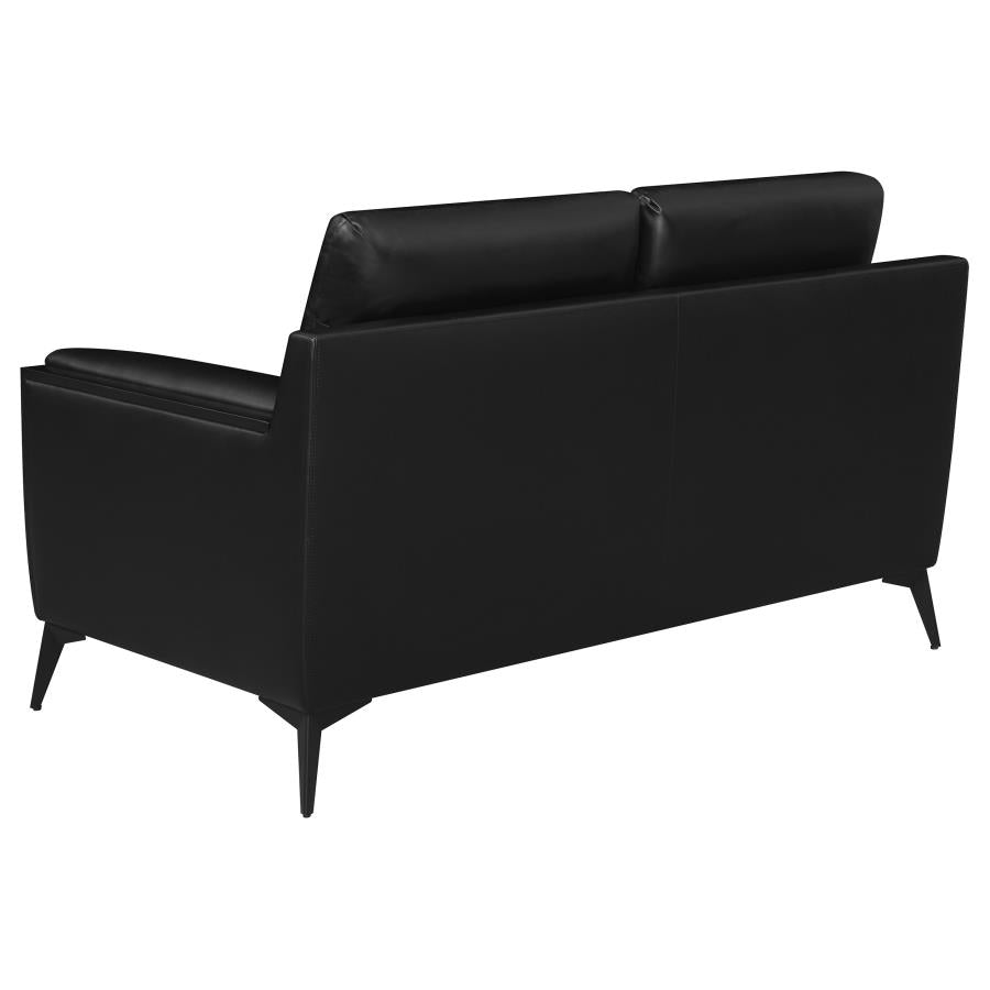 Moira Black 3 Pc Sofa Set - furniture place usa