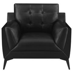 Moira Black 3 Pc Sofa Set - furniture place usa