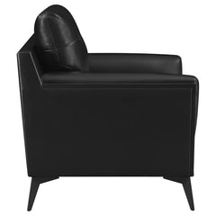 Moira Black 3 Pc Sofa Set - furniture place usa
