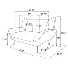 Acton Blue Chair - furniture place usa