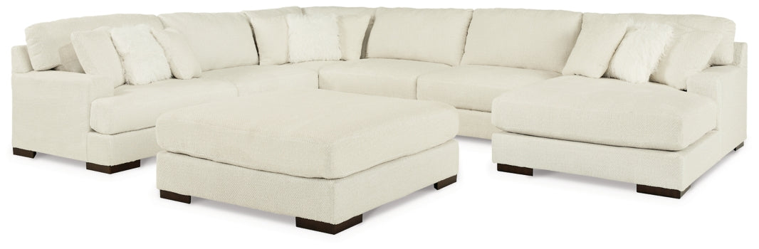 Zada 5-Piece Sectional with Ottoman - PKG013082 - furniture place usa