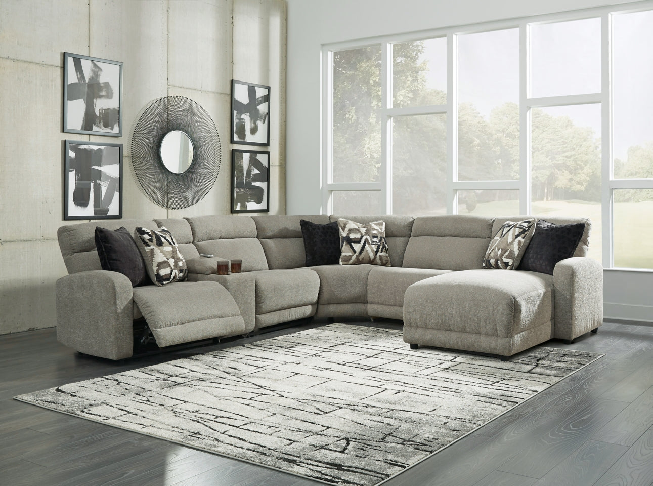 Colleyville 6-Piece Power Reclining Sectional with Chaise - furniture place usa