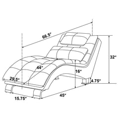 Dilleston White Chaise - furniture place usa