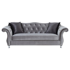 Frostine Silver 2 Pc Sofa Set - furniture place usa