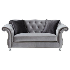 Frostine Silver 2 Pc Sofa Set - furniture place usa