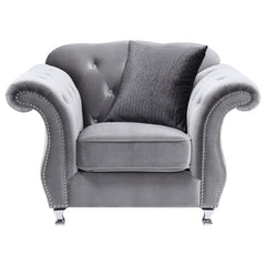 Frostine Silver 3 Pc Sofa Set - furniture place usa