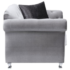 Frostine Silver 3 Pc Sofa Set - furniture place usa