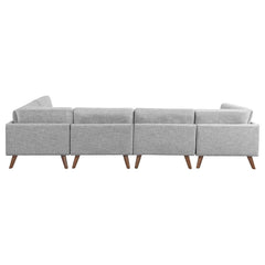 Churchill Grey 6 Pc Sectional - furniture place usa