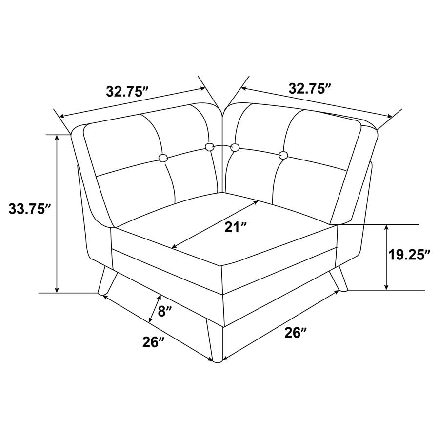 Churchill Grey 6 Pc Sectional - furniture place usa