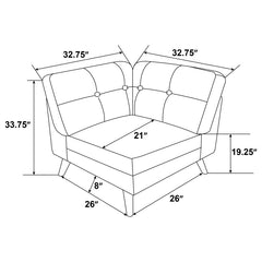 Churchill Grey 6 Pc Sectional - furniture place usa