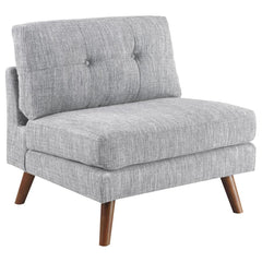 Churchill Grey Armless Chair - furniture place usa
