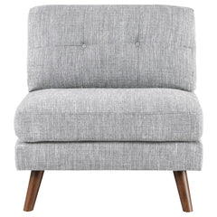Churchill Grey Armless Chair - furniture place usa