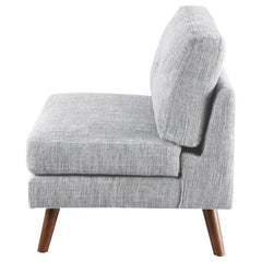Churchill Grey Armless Chair - furniture place usa