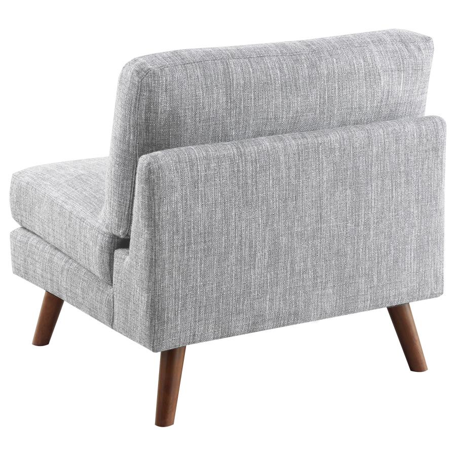 Churchill Grey Armless Chair - furniture place usa