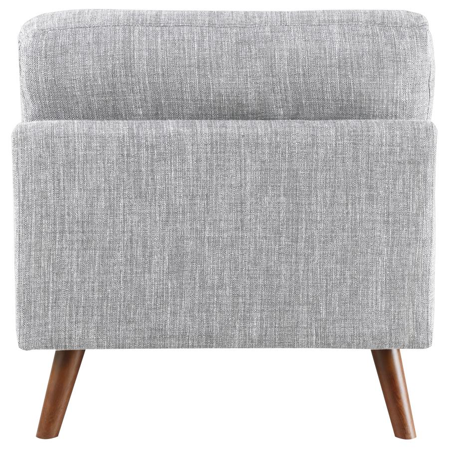 Churchill Grey Armless Chair - furniture place usa