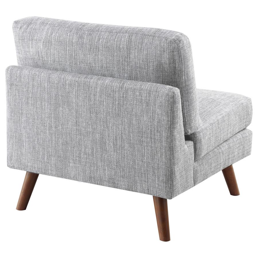 Churchill Grey Armless Chair - furniture place usa