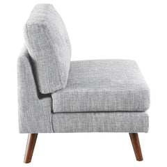 Churchill Grey Armless Chair - furniture place usa