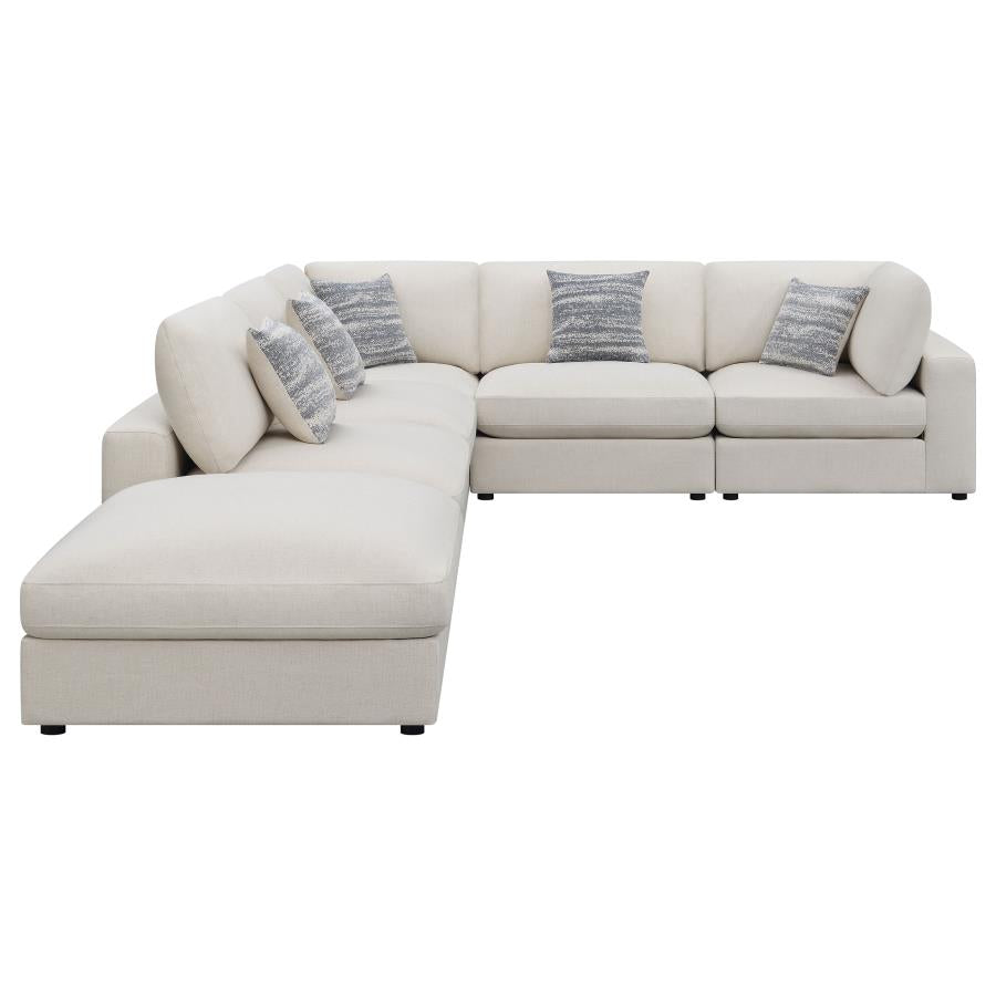 Serene Beige 6 Pc Sectional - furniture place usa