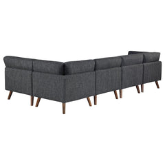Churchill Grey 5 Pc Sectional - furniture place usa