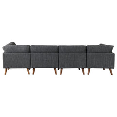 Churchill Grey 5 Pc Sectional - furniture place usa