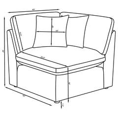 Hobson Ivory Corner - furniture place usa