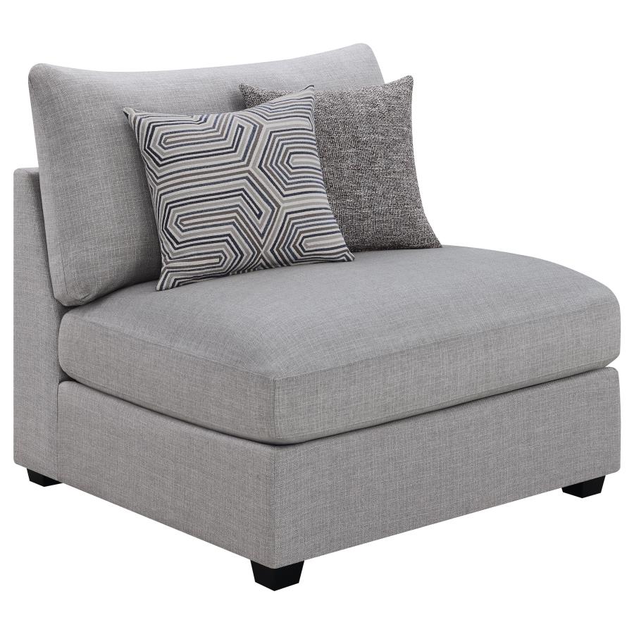 Cambria Grey Armless Chair - furniture place usa