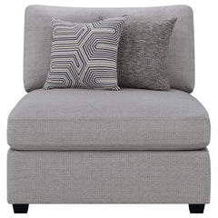 Cambria Grey Armless Chair - furniture place usa