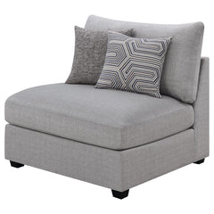 Cambria Grey Armless Chair - furniture place usa