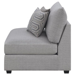 Cambria Grey Armless Chair - furniture place usa