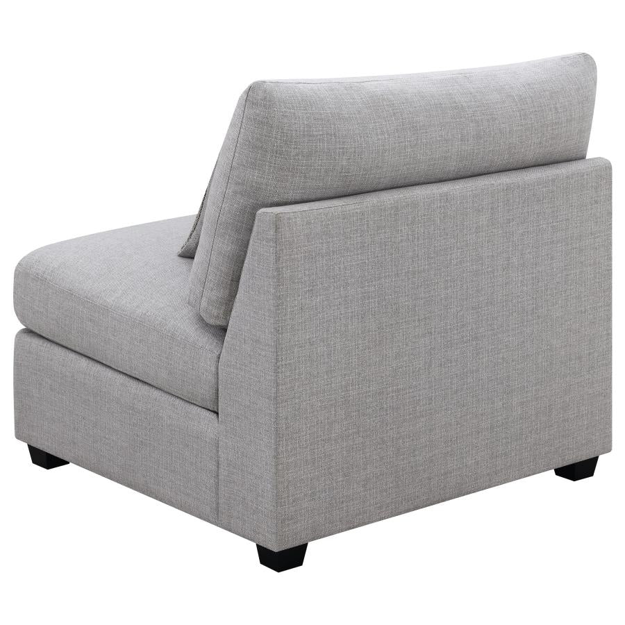Cambria Grey Armless Chair - furniture place usa