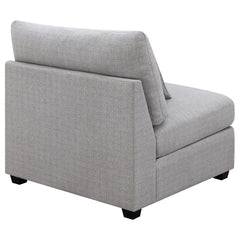 Cambria Grey Armless Chair - furniture place usa
