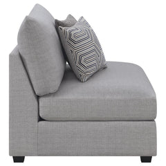 Cambria Grey Armless Chair - furniture place usa