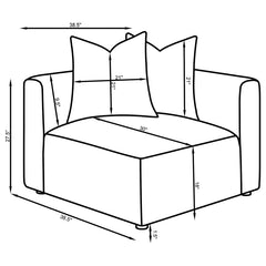 Jennifer Brown Corner - furniture place usa
