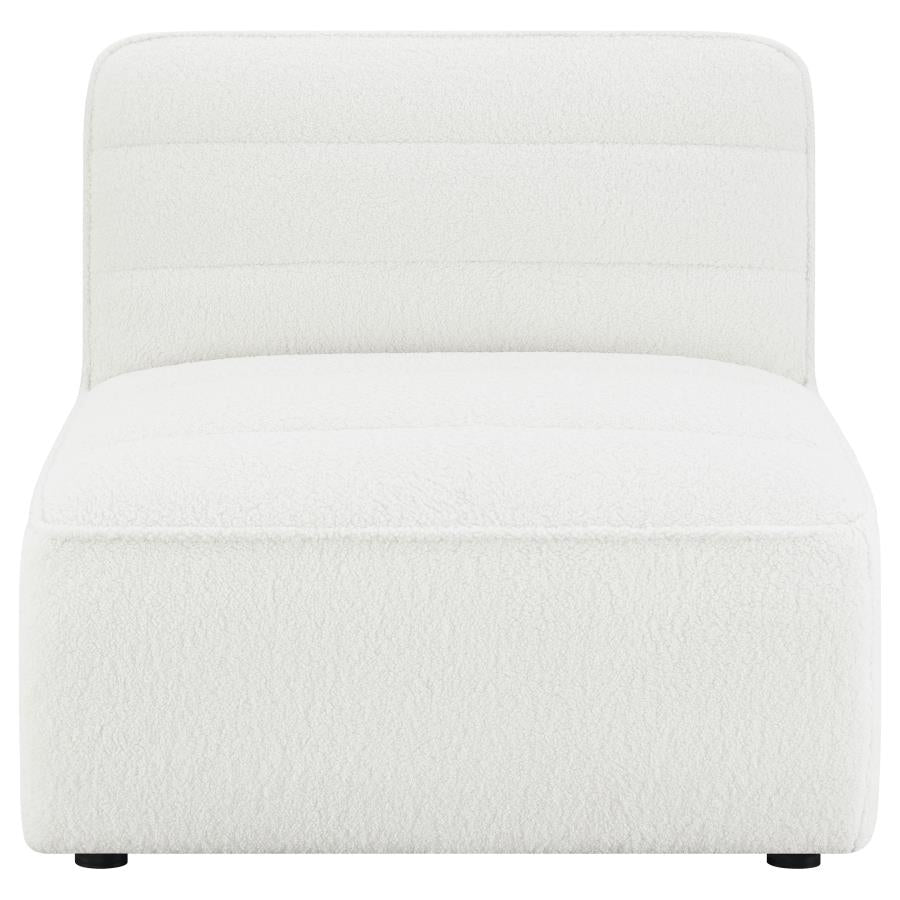 Sunny White Armless Chair - furniture place usa