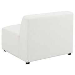 Freddie White Armless Chair - furniture place usa