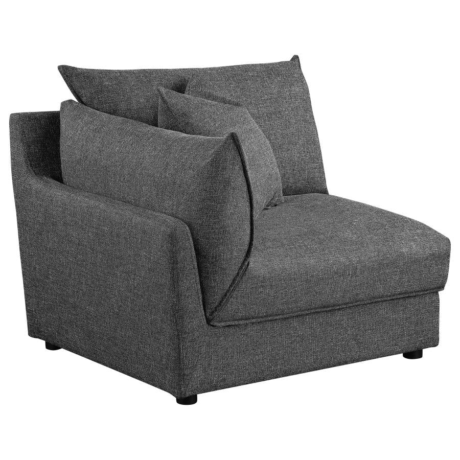 Sasha Black 6 Pc Sectional - furniture place usa
