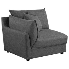 Sasha Black 6 Pc Sectional - furniture place usa