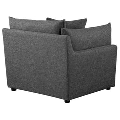 Sasha Black 6 Pc Sectional - furniture place usa