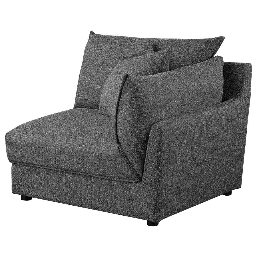 Sasha Black 6 Pc Sectional - furniture place usa